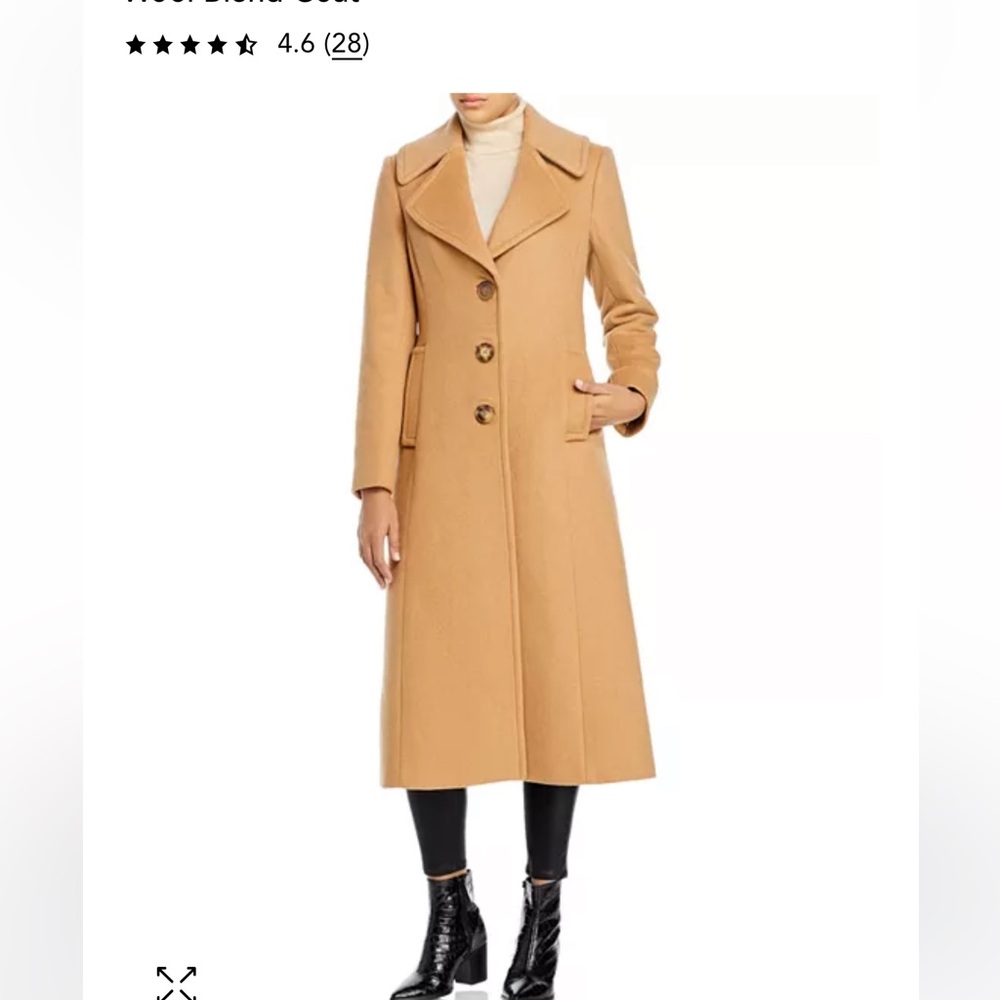 Tory Burch Tan Long wool blend Coat sz 10